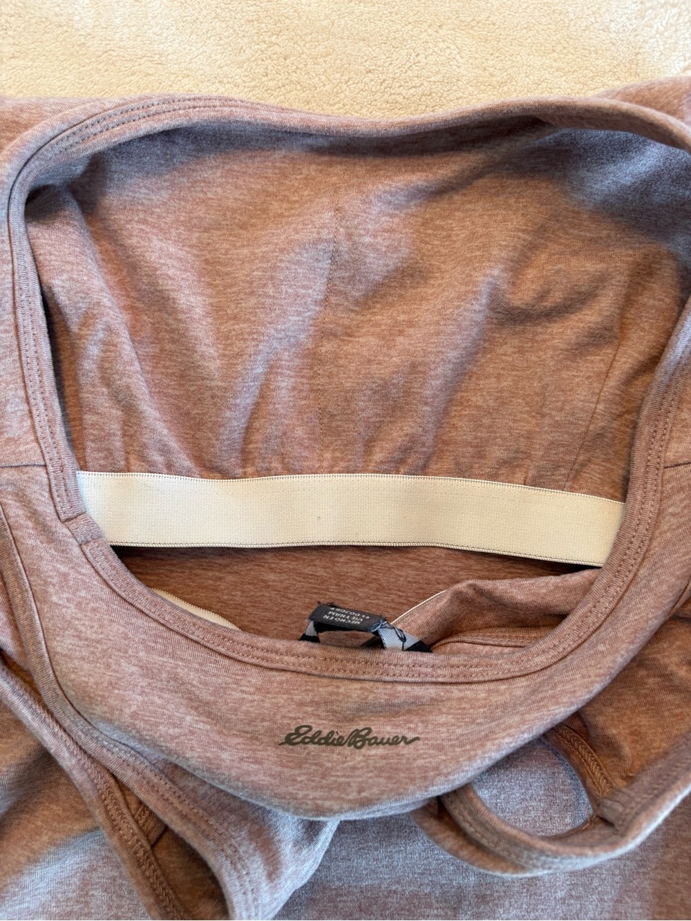 Eddie Bauer | M | Mauve Racerback Tank Active Dress Pockets Built in Bra - Picture 4 of 9